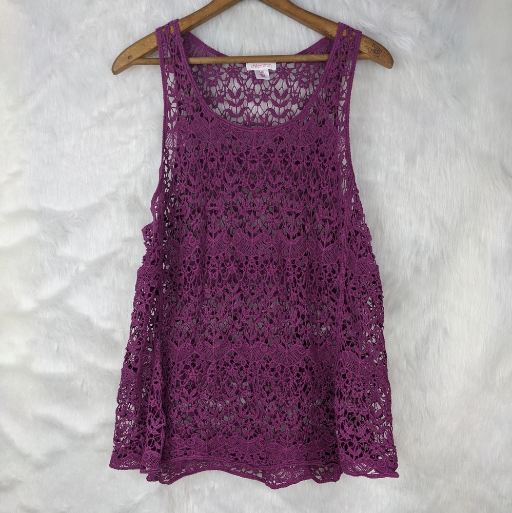 Xhilaration purple lace top